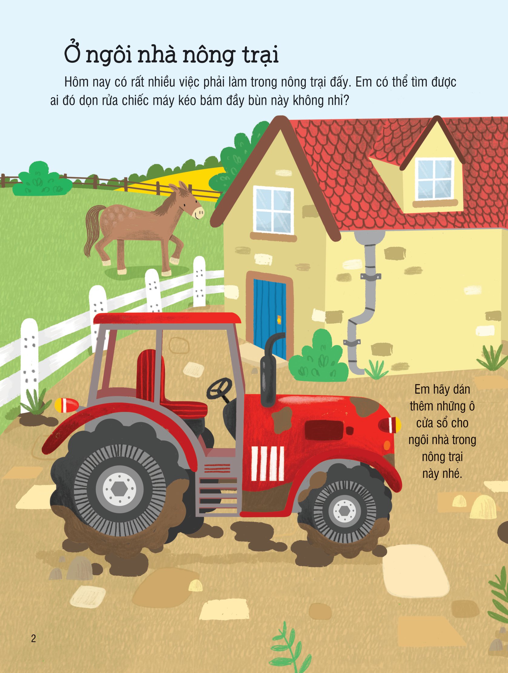 first sticker book - sách dán hình đầu đời cho bé - nông trại