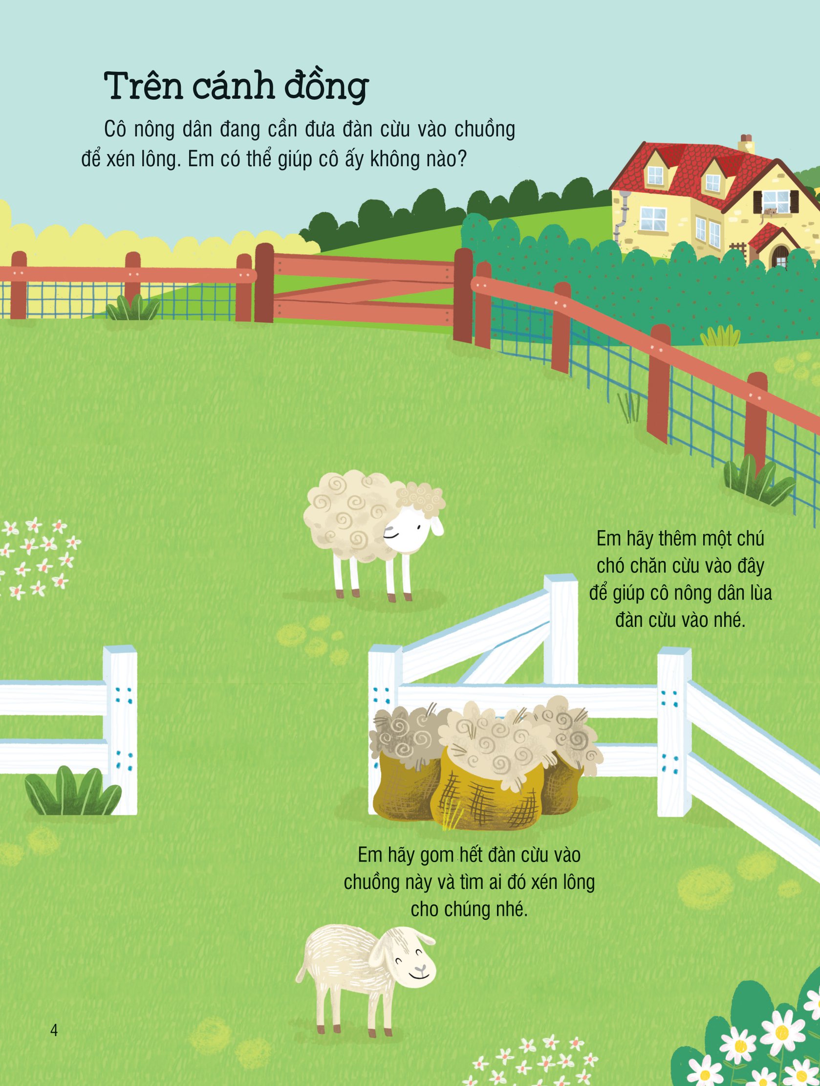 first sticker book - sách dán hình đầu đời cho bé - nông trại