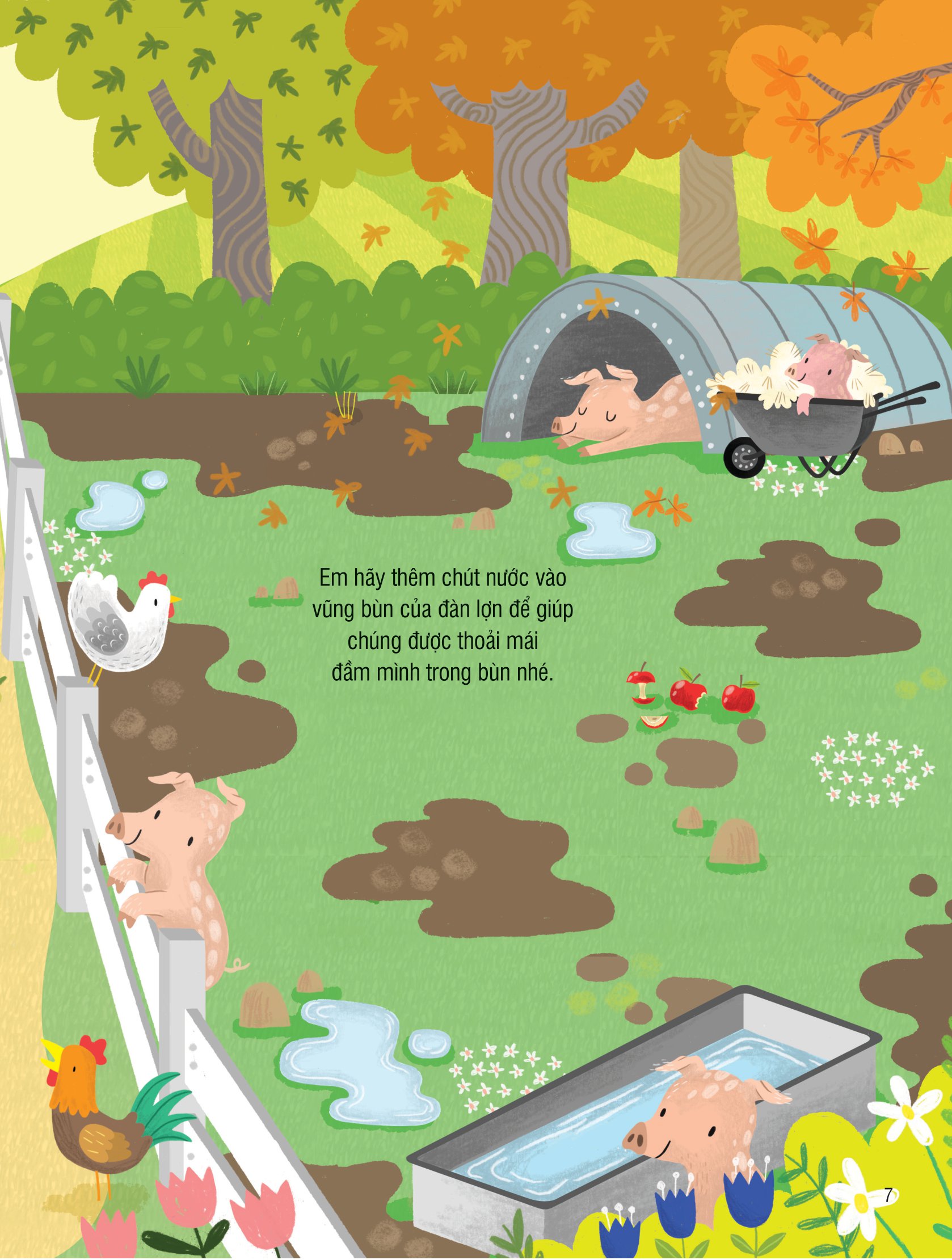 first sticker book - sách dán hình đầu đời cho bé - nông trại