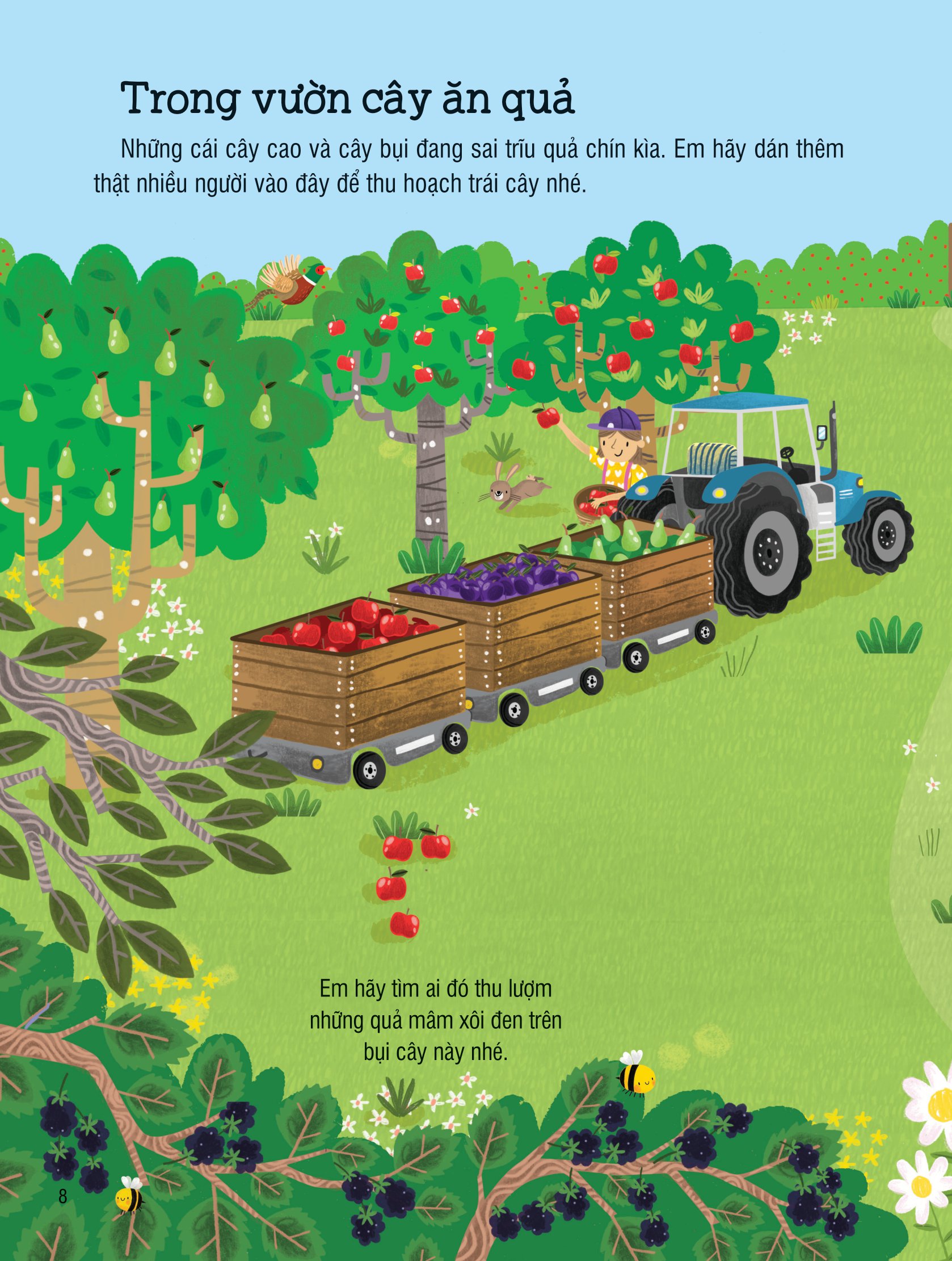 first sticker book - sách dán hình đầu đời cho bé - nông trại