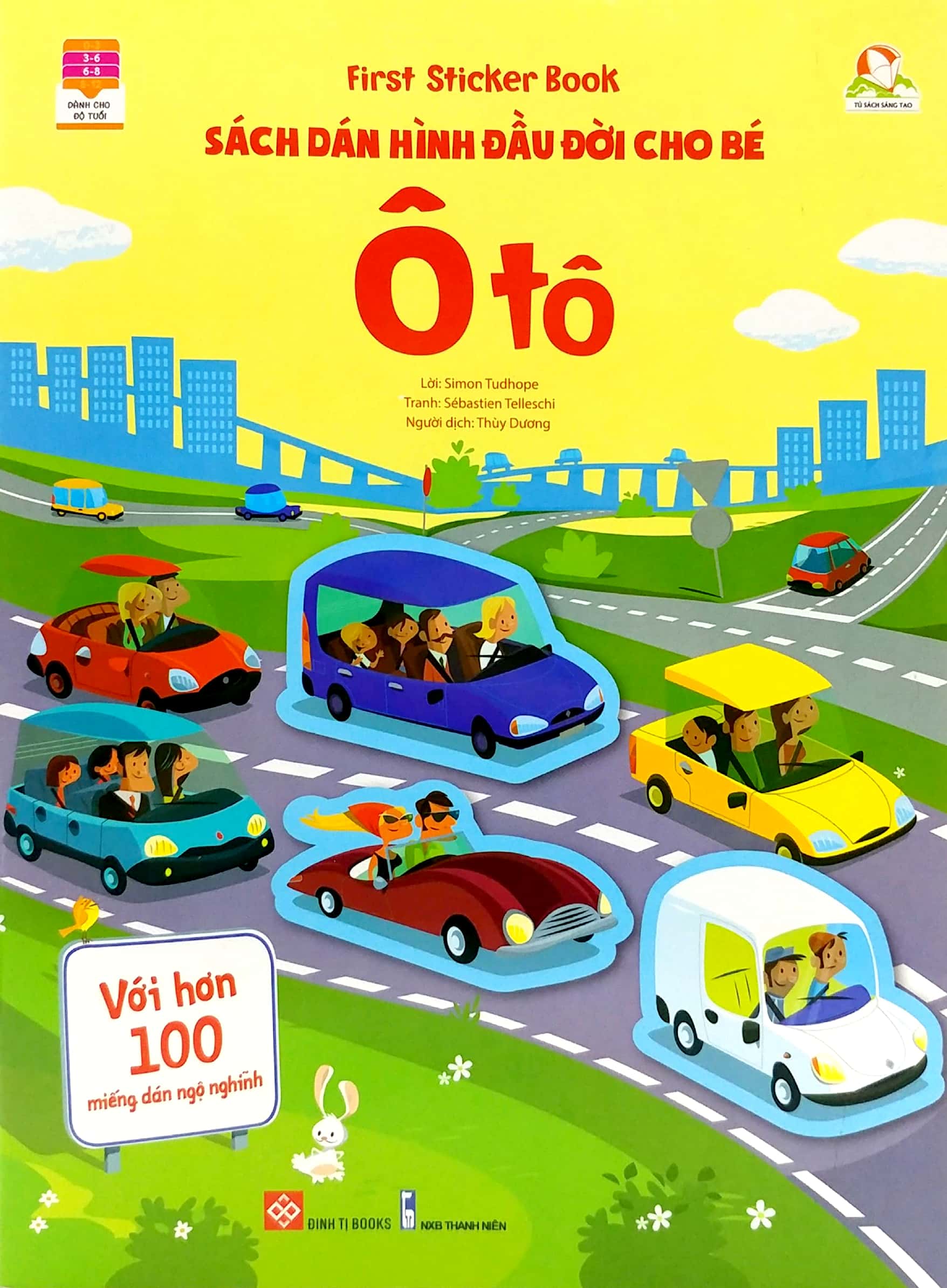 first sticker book - sách dán hình đầu đời cho bé - ô tô