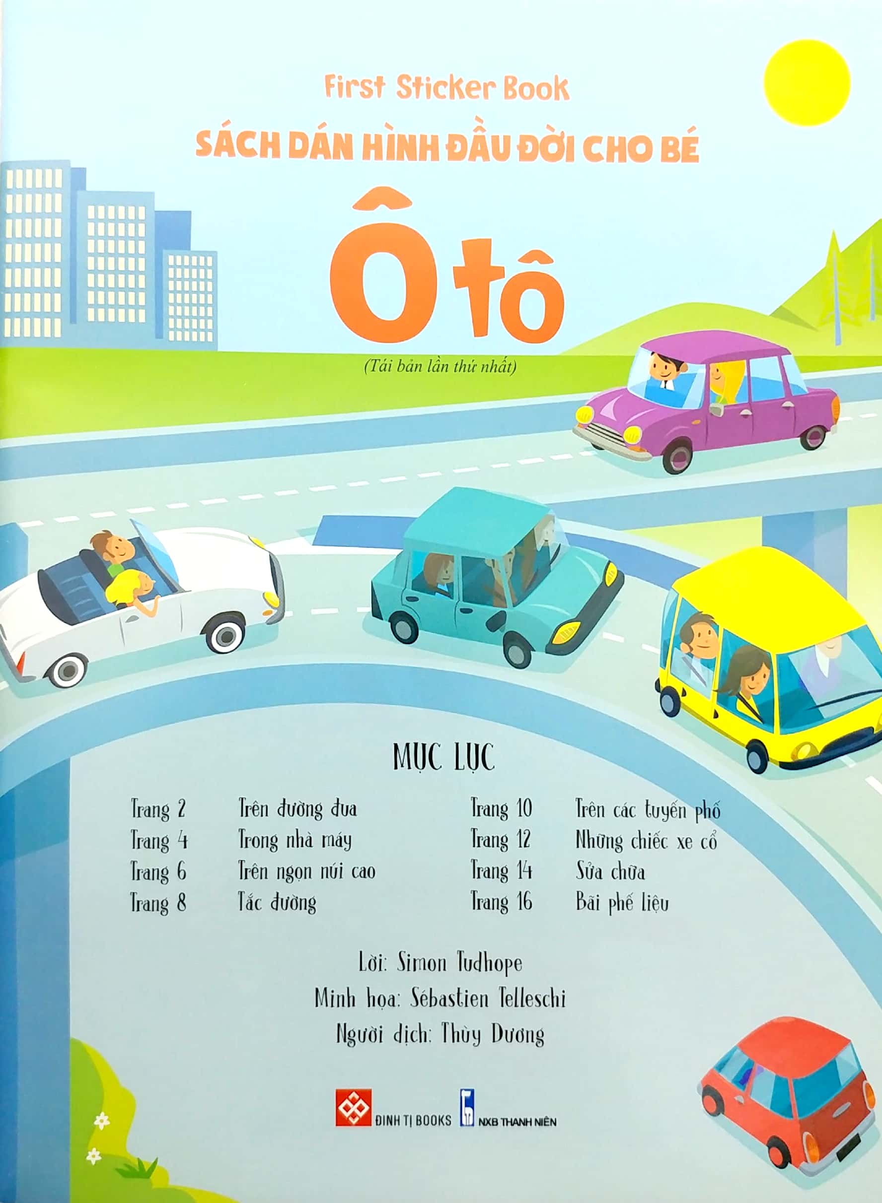 first sticker book - sách dán hình đầu đời cho bé - ô tô