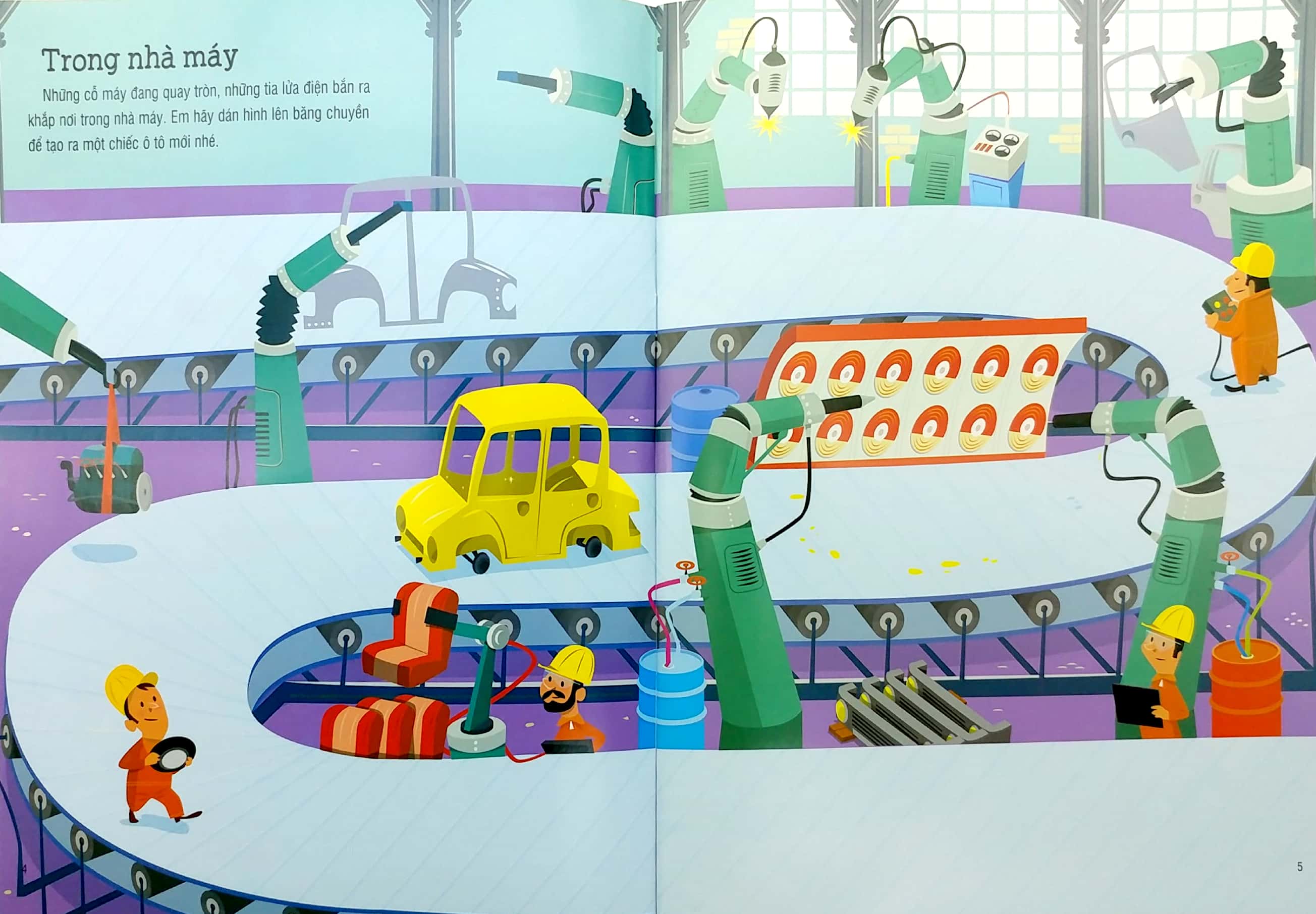 first sticker book - sách dán hình đầu đời cho bé - ô tô