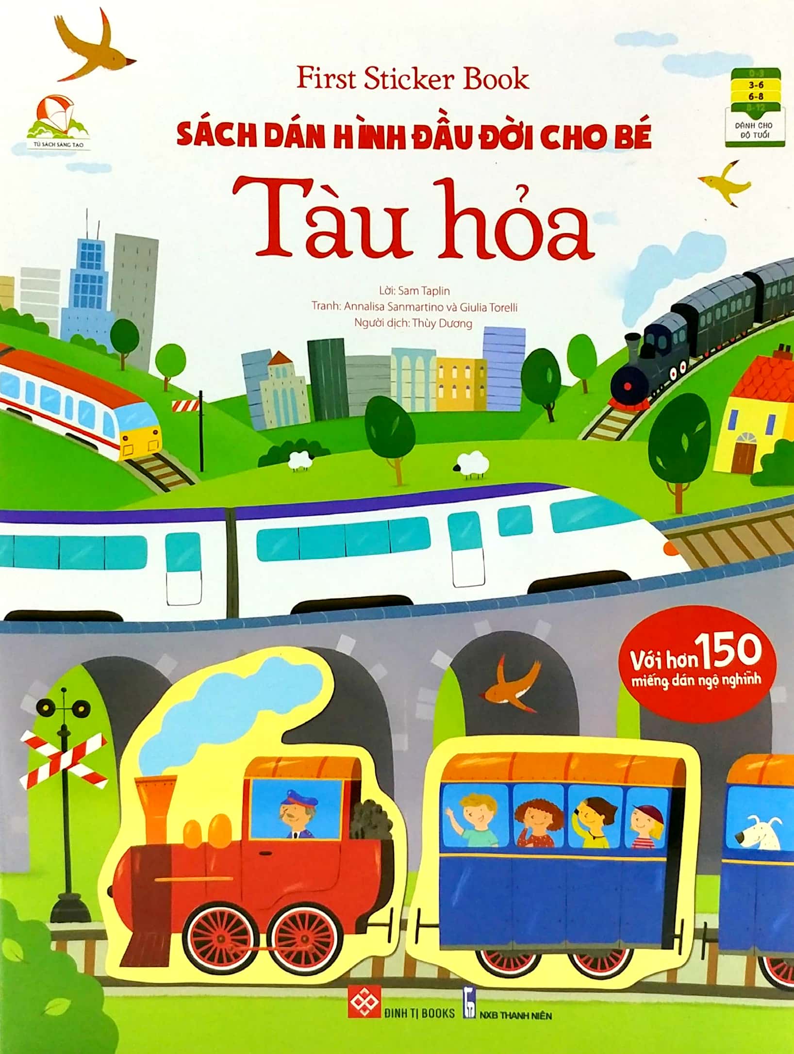 first sticker book - sách dán hình đầu đời cho bé - tàu hỏa