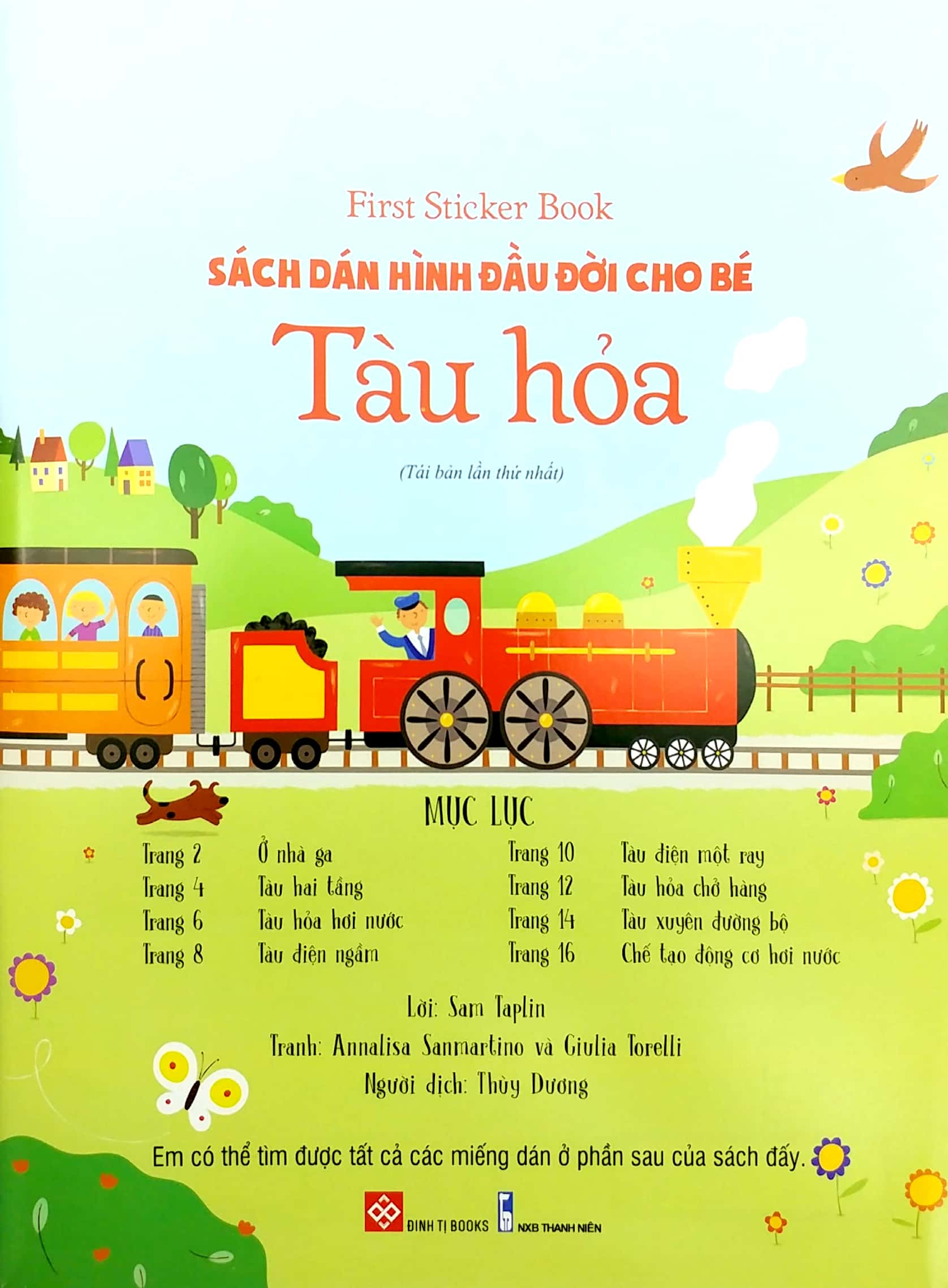 first sticker book - sách dán hình đầu đời cho bé - tàu hỏa