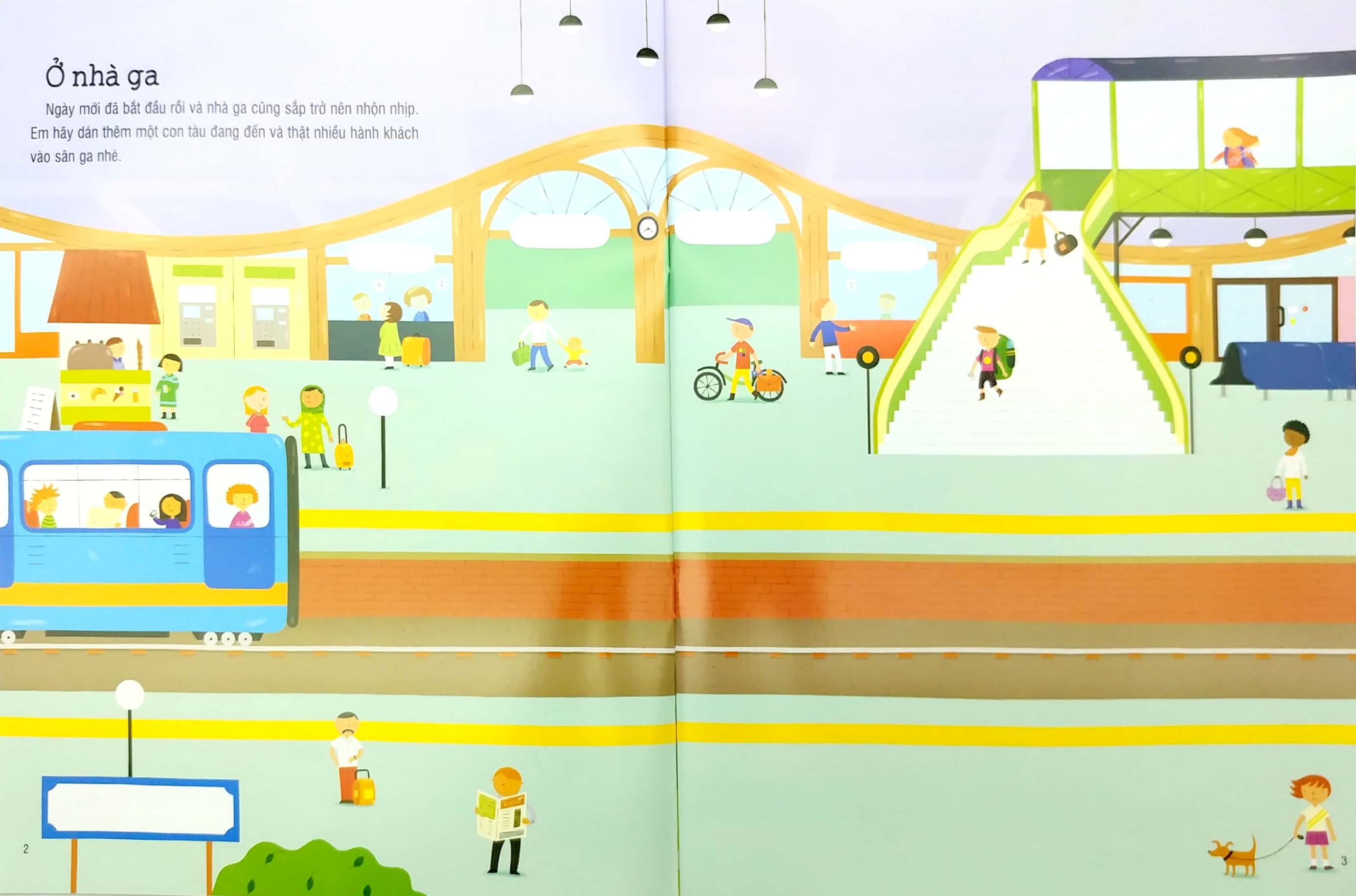 first sticker book - sách dán hình đầu đời cho bé - tàu hỏa