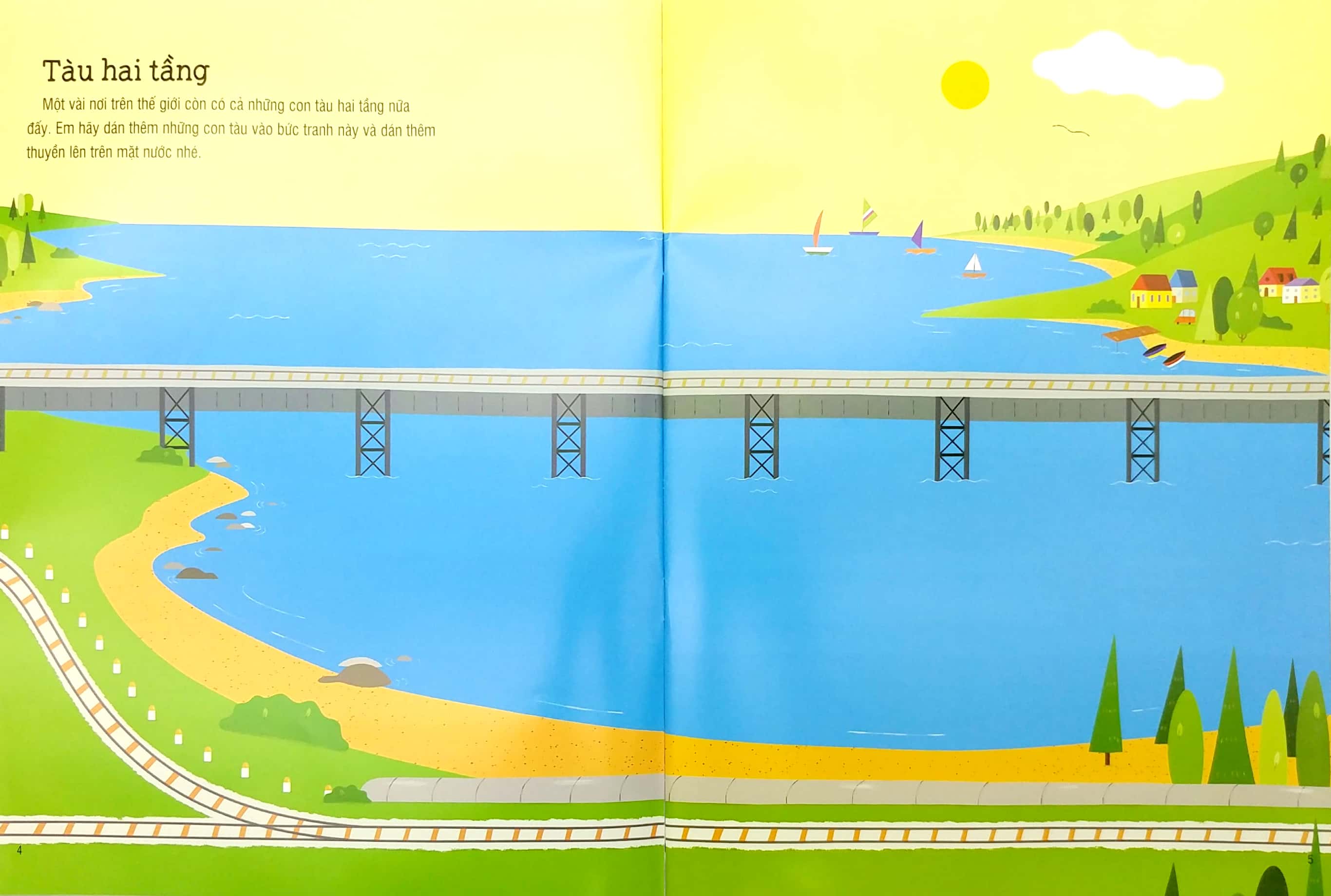 first sticker book - sách dán hình đầu đời cho bé - tàu hỏa