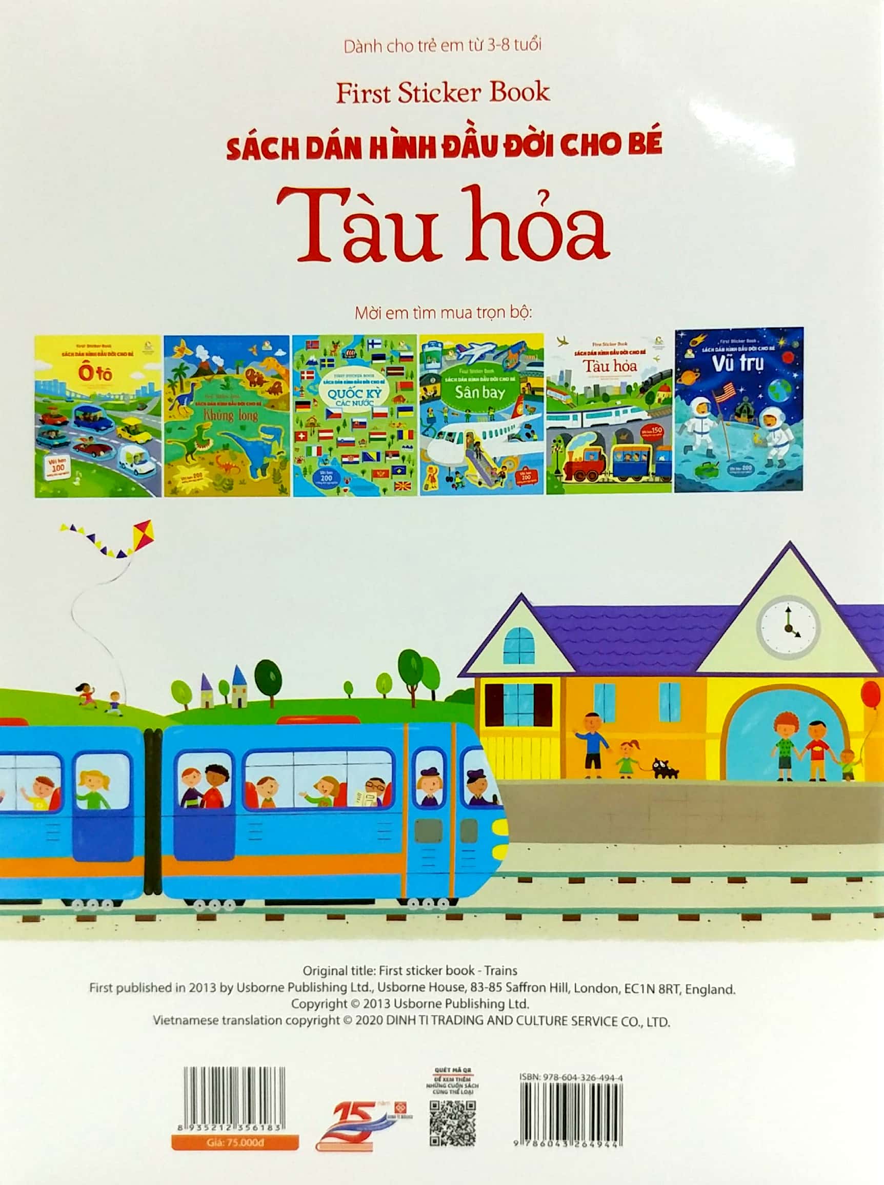 first sticker book - sách dán hình đầu đời cho bé - tàu hỏa