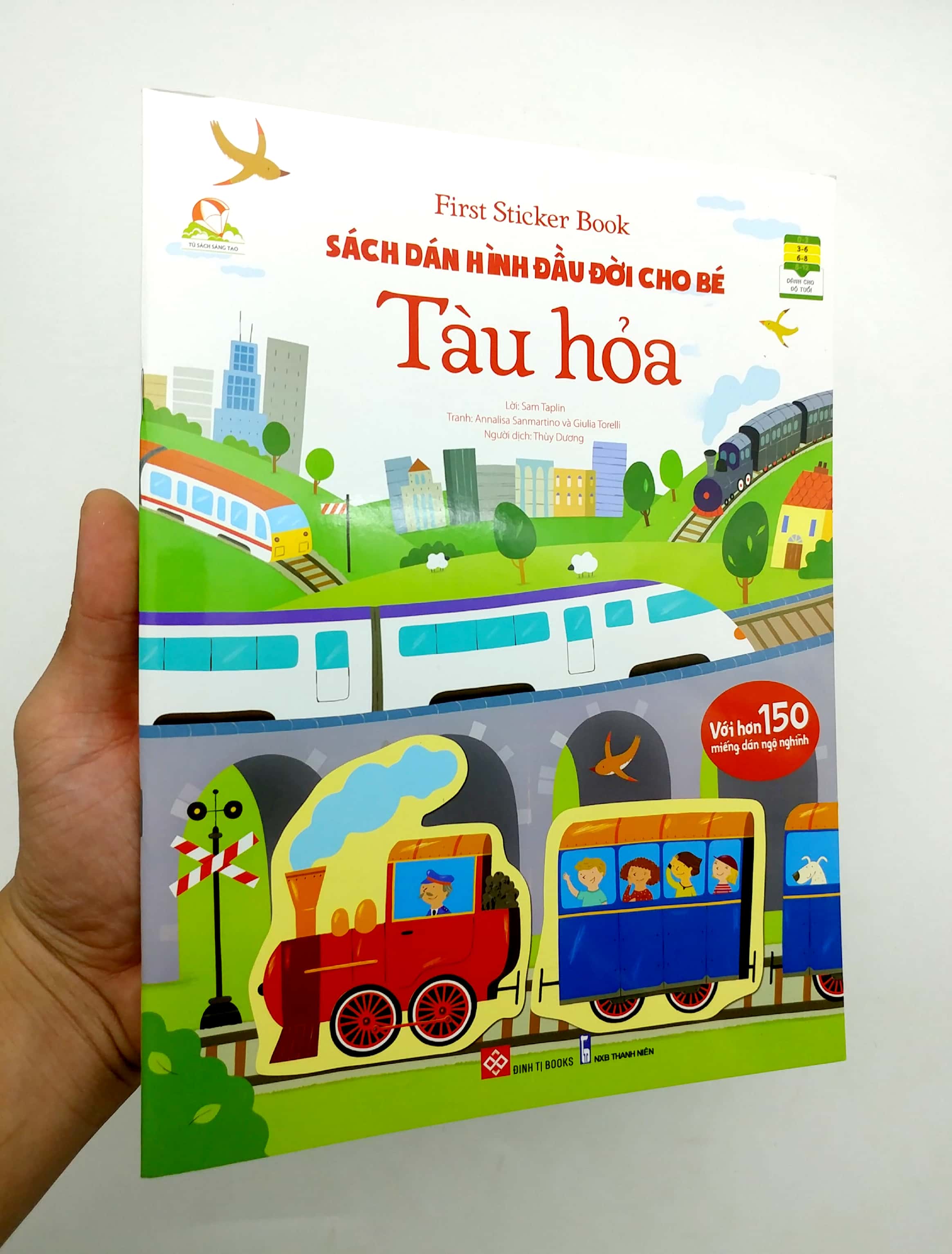 first sticker book - sách dán hình đầu đời cho bé - tàu hỏa