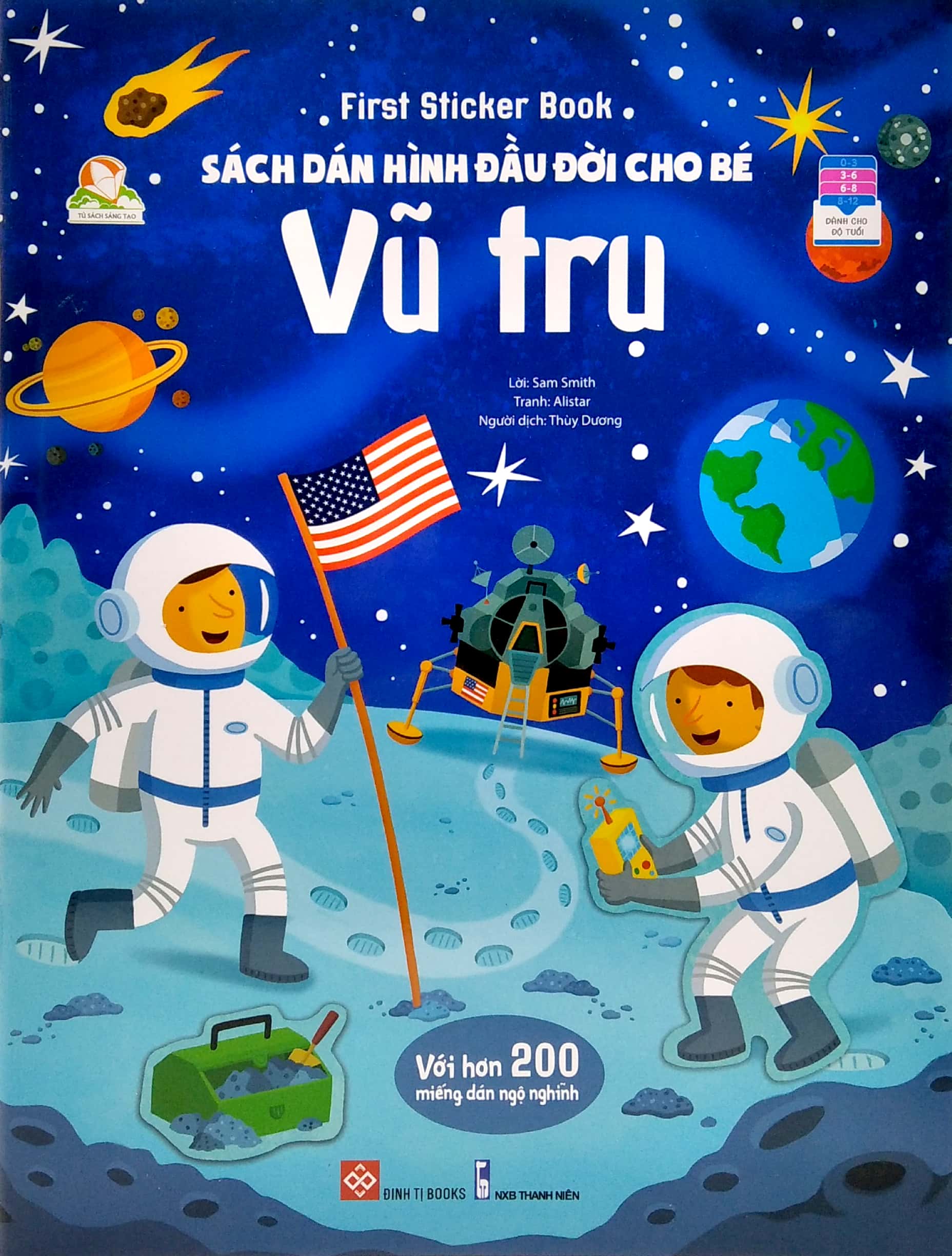 first sticker book - sách dán hình đầu đời cho bé - vũ trụ