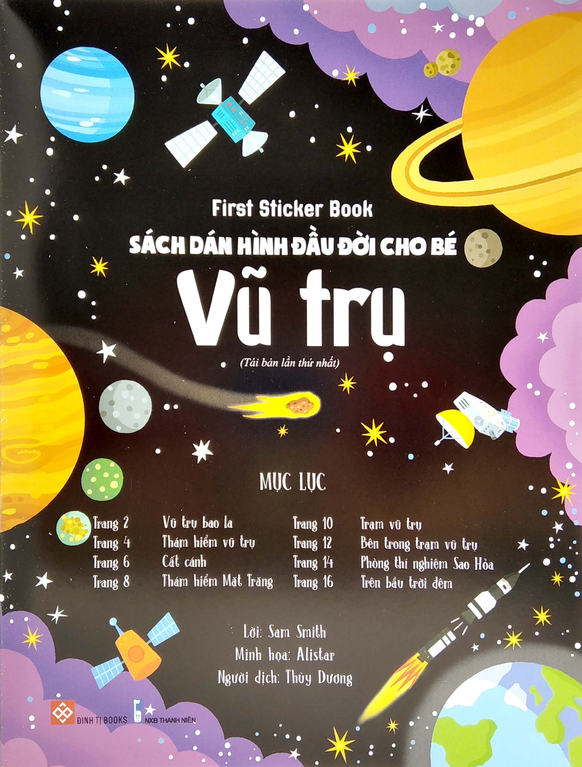 first sticker book - sách dán hình đầu đời cho bé - vũ trụ