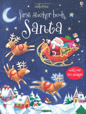 first sticker book: santa