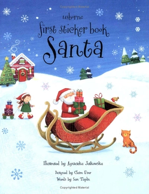 first sticker book: santa
