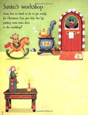 first sticker book: santa