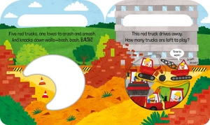 five red trucks (count and carry with me!)