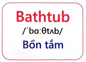 flash card thông minh - phòng tắm