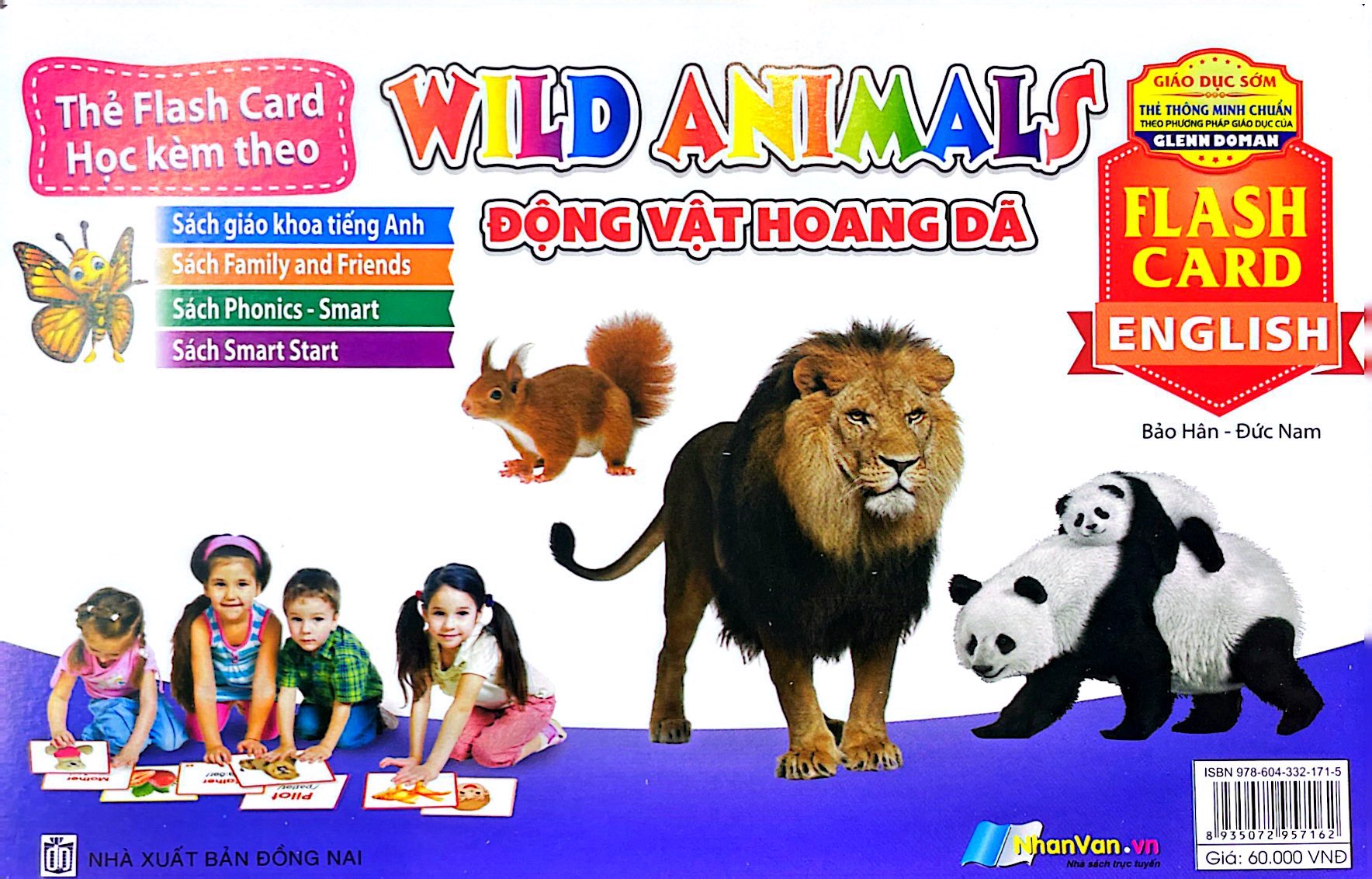 flash card tiếng anh - wild animals (động vật hoang dã) (tái bản 2023)