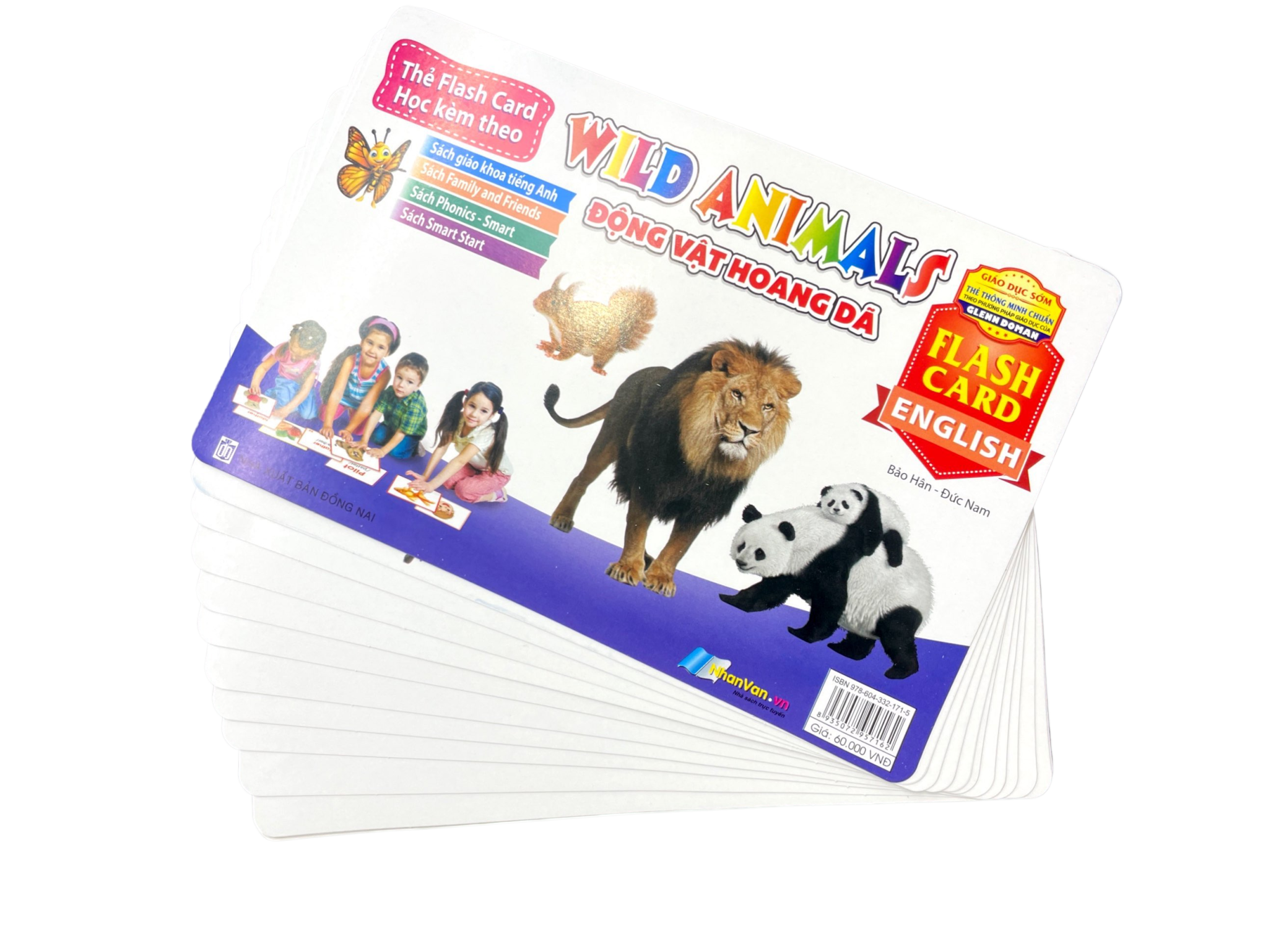 flash card tiếng anh - wild animals (động vật hoang dã) (tái bản 2023)