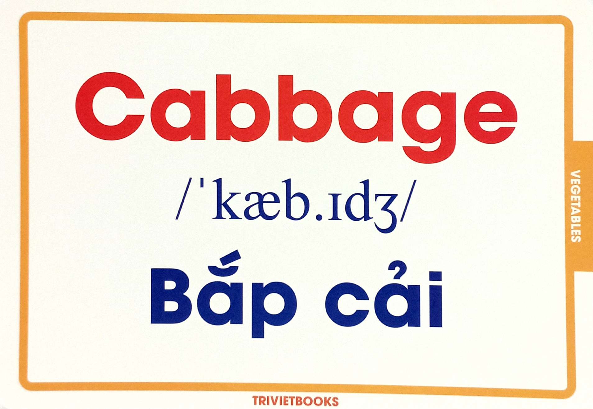 flashcard rau củ quả - vegetables