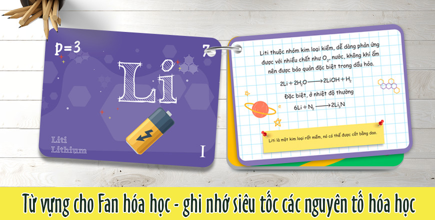 flashcard vui học hóa: nguyên tố - hợp chất hóa học