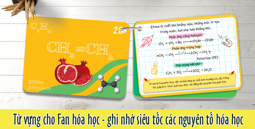 flashcard vui học hóa: nguyên tố - hợp chất hóa học