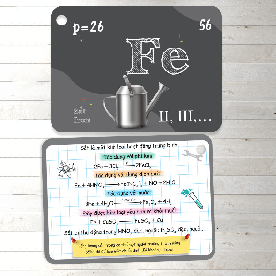 flashcard vui học hóa: nguyên tố - hợp chất hóa học