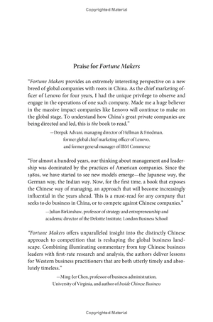 fortune makers: the leaders creating china's great global companies