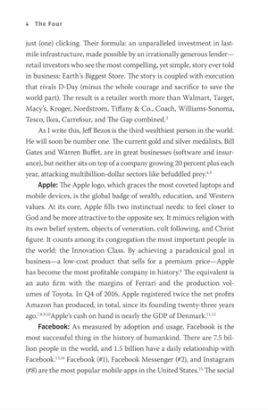 four : the hidden dna of amazon, apple, facebook, and google