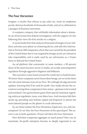 four : the hidden dna of amazon, apple, facebook, and google