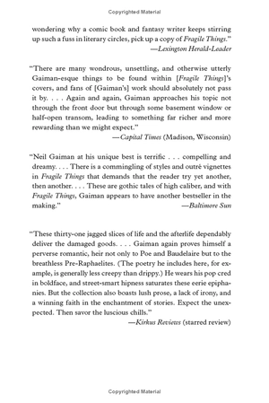 fragile things: short fictions and wonders