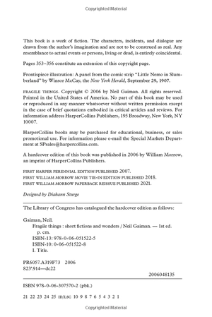 fragile things: short fictions and wonders