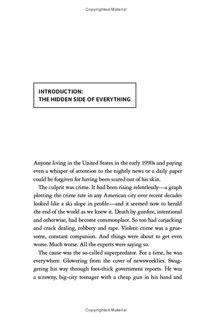 freakonomics: a rogue economist explores the hidden side of everything