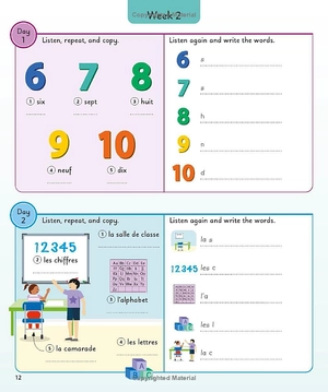 french for everyone junior 5 words a day: learn and practise 1,000 french words