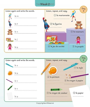 french for everyone junior 5 words a day: learn and practise 1,000 french words