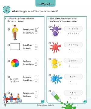 french for everyone junior 5 words a day: learn and practise 1,000 french words