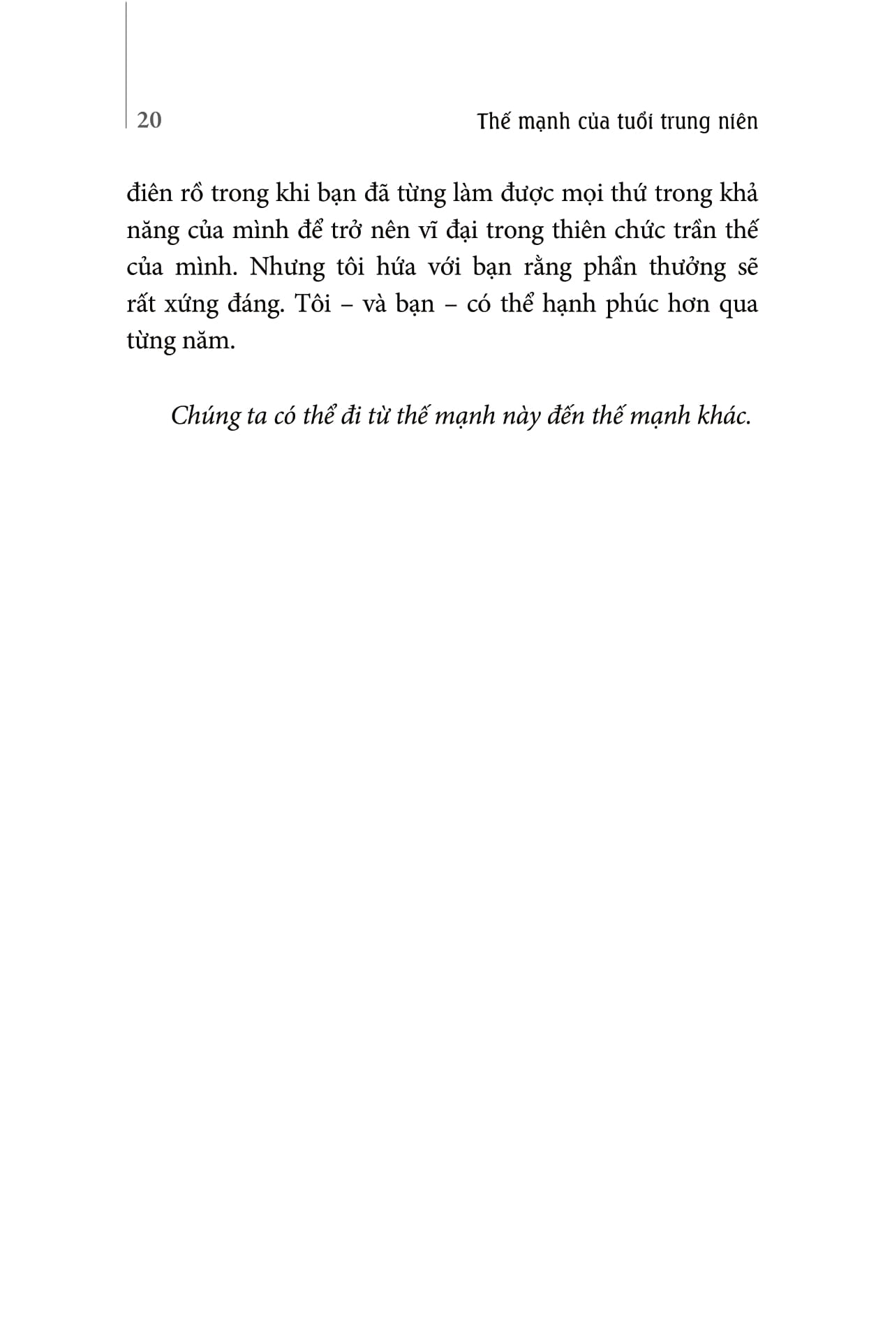 from strength to strength - thế mạnh tuổi trung niên