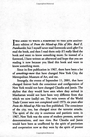 from the mixed-up files of mrs. basil e. frankwieler – e.l. konigsburg