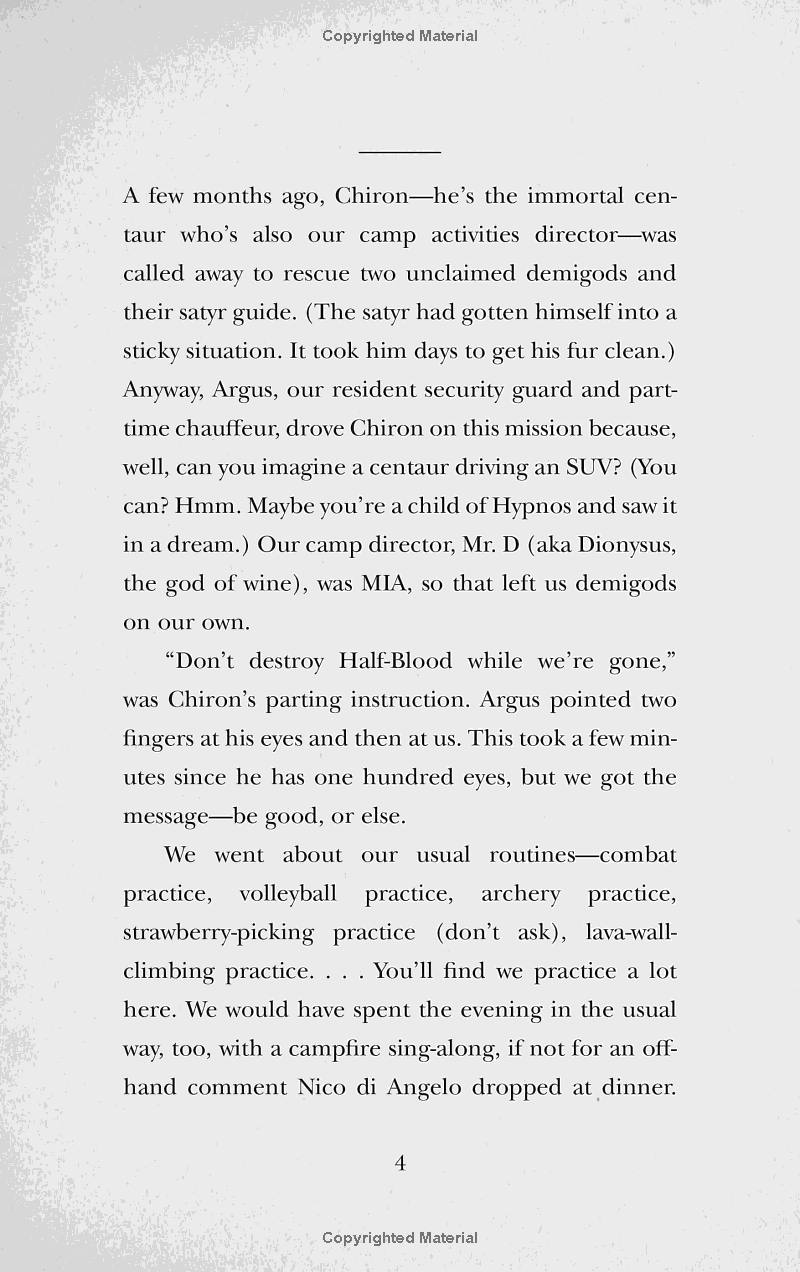 From The World Of Percy Jackson Camp Half-Blood Confidential