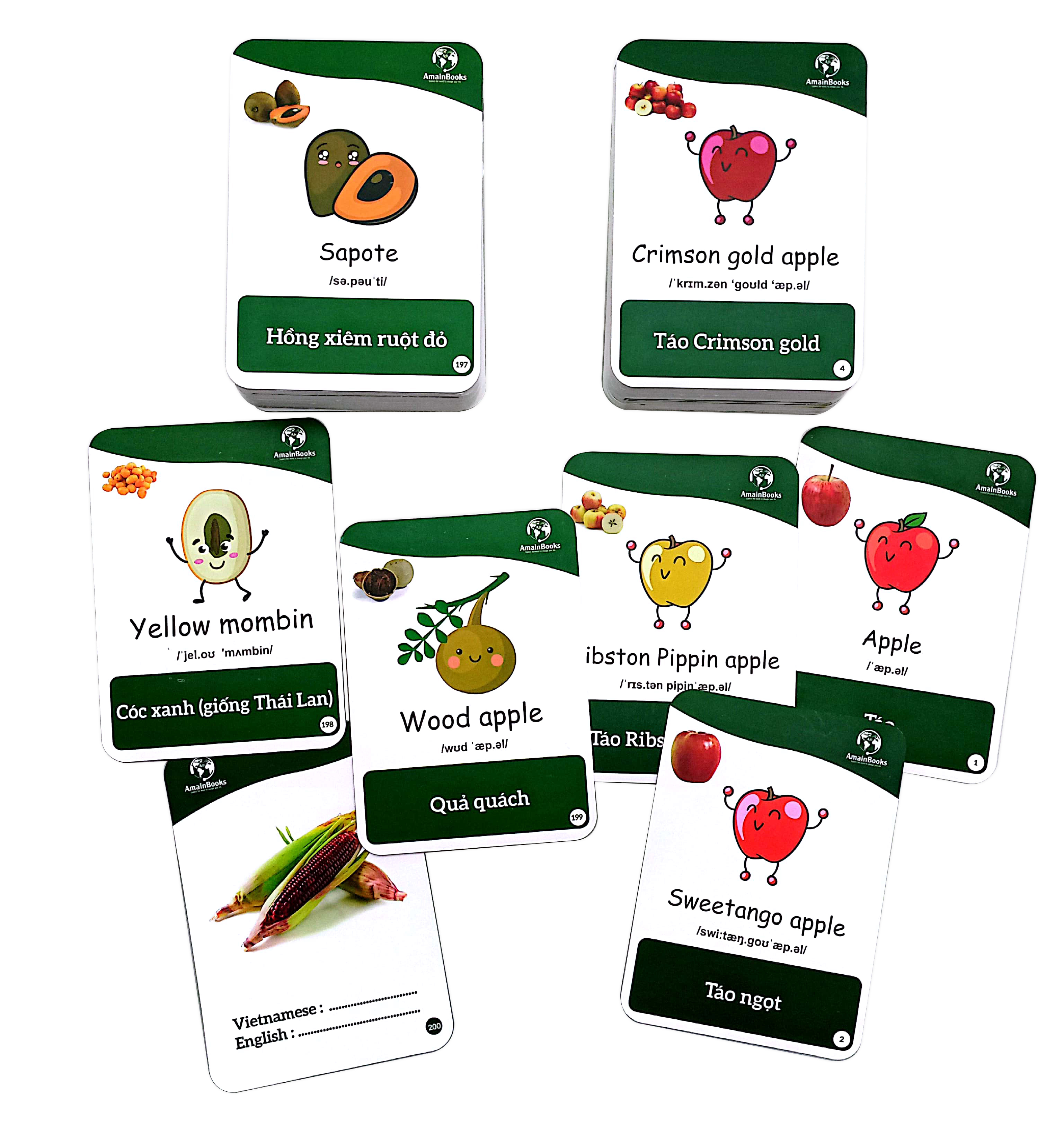 fruit - flash card - bộ thẻ quả