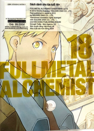 fullmetal alchemist - cang giả kim thuật sư - fullmetal edition - tập 18 (tái bản 2024)
