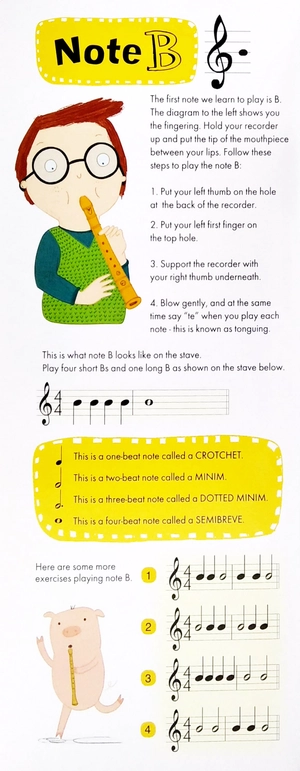 fun to learn recorder book - blue