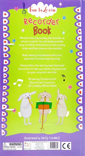 fun to learn recorder book - blue
