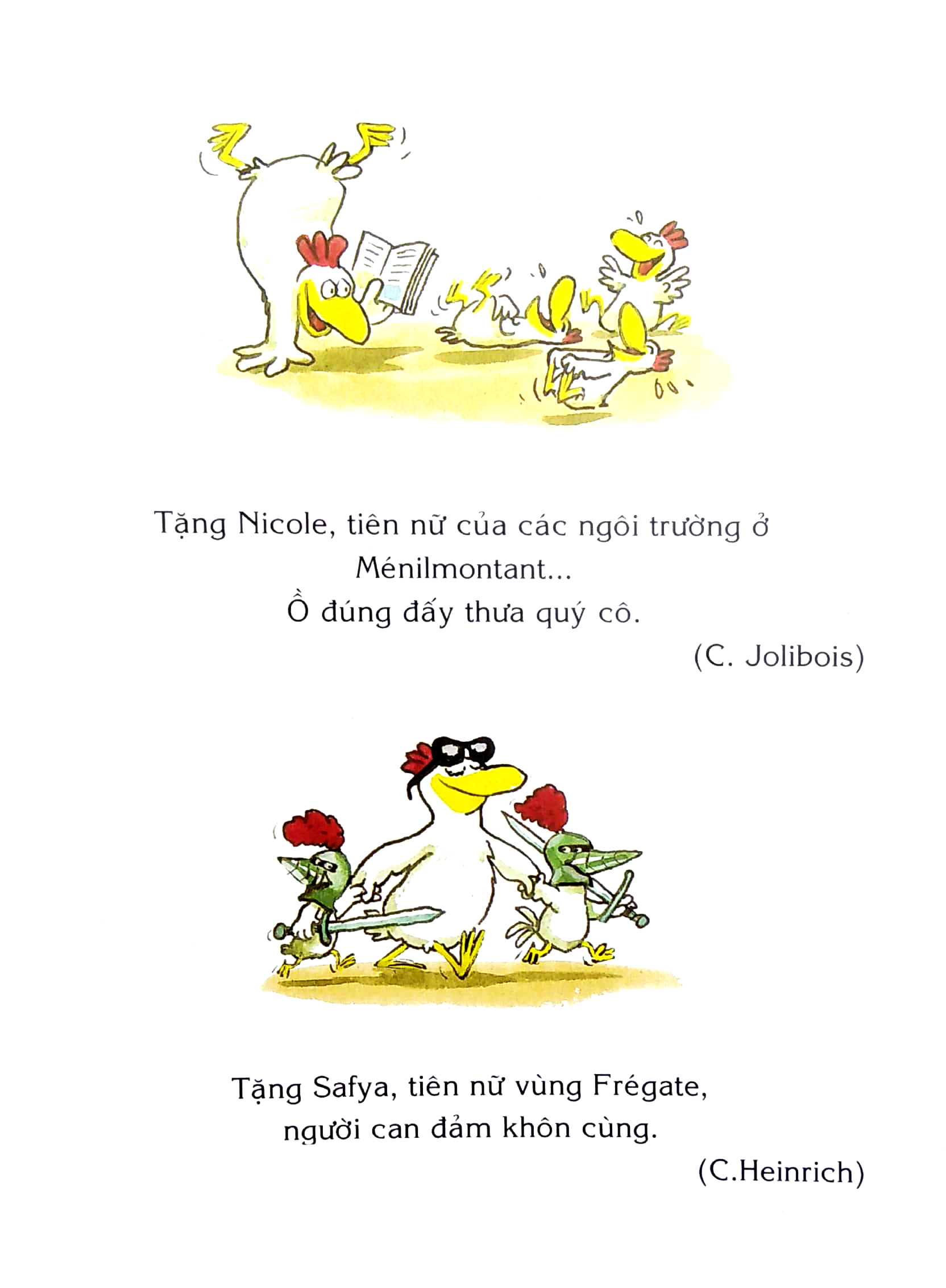 gà con bé bỏng, quái thú và chàng hiệp sĩ