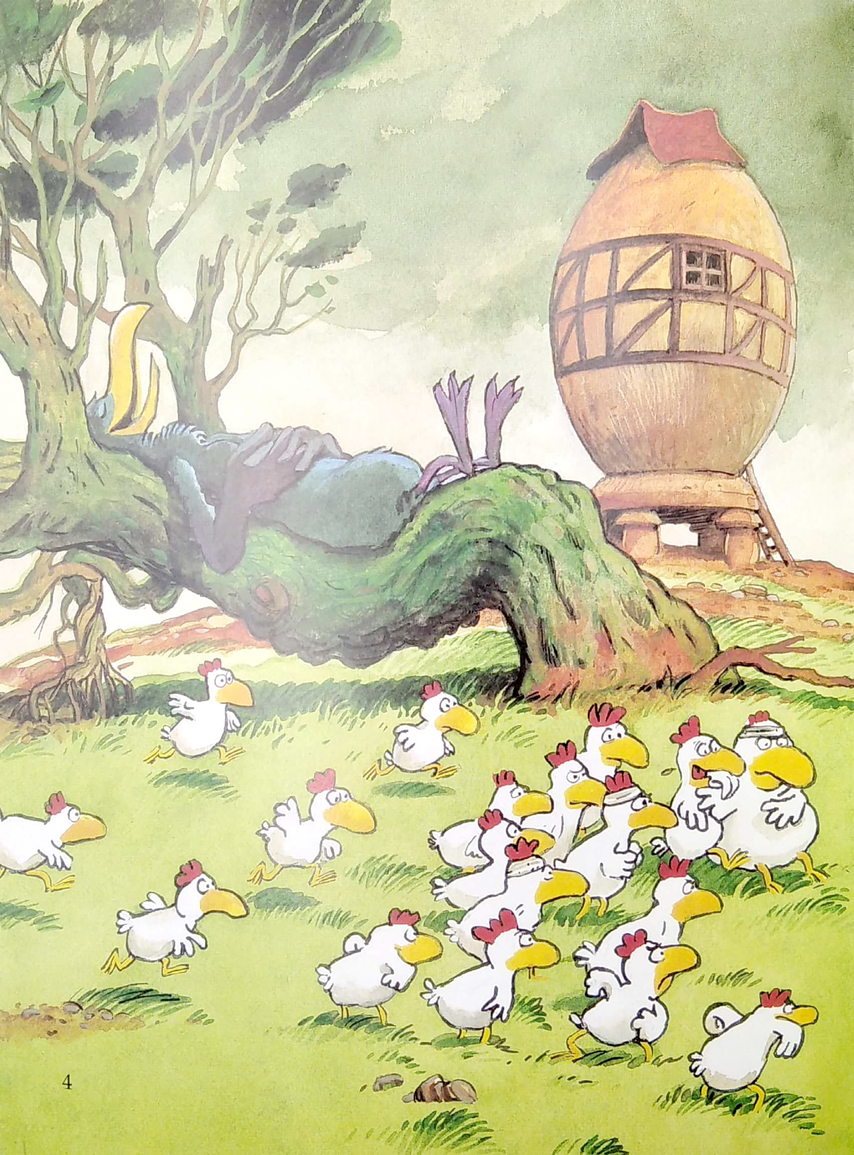 gà con bé bỏng, quái thú và chàng hiệp sĩ