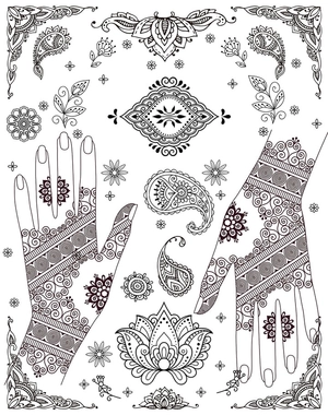 gallery wall art - henna