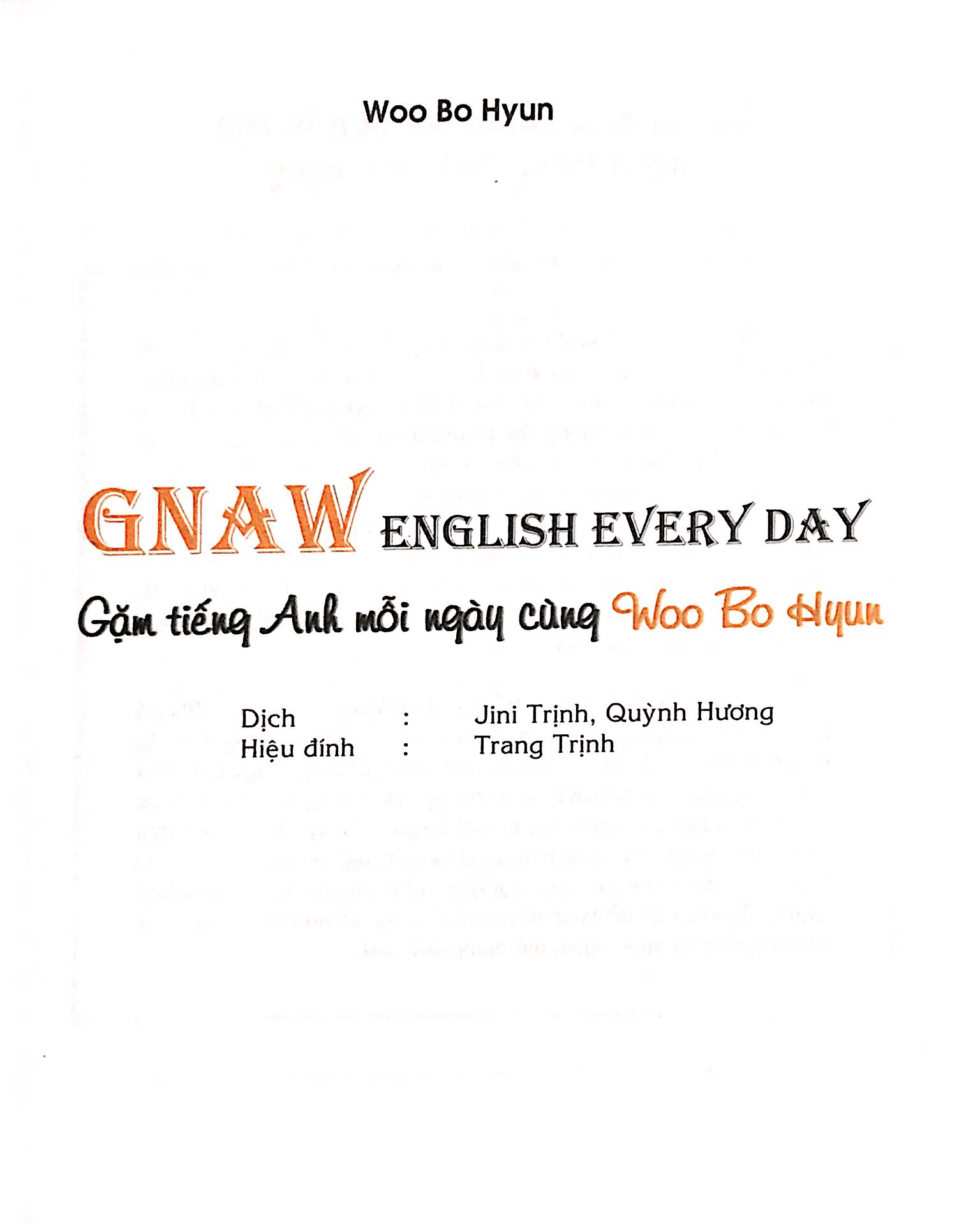 gặm tiếng anh mỗi ngày cùng woo bo hyun (gnaw english everry day)