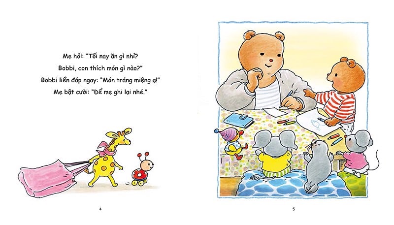 gấu bobbi ăn ngon nhé, bobbi!