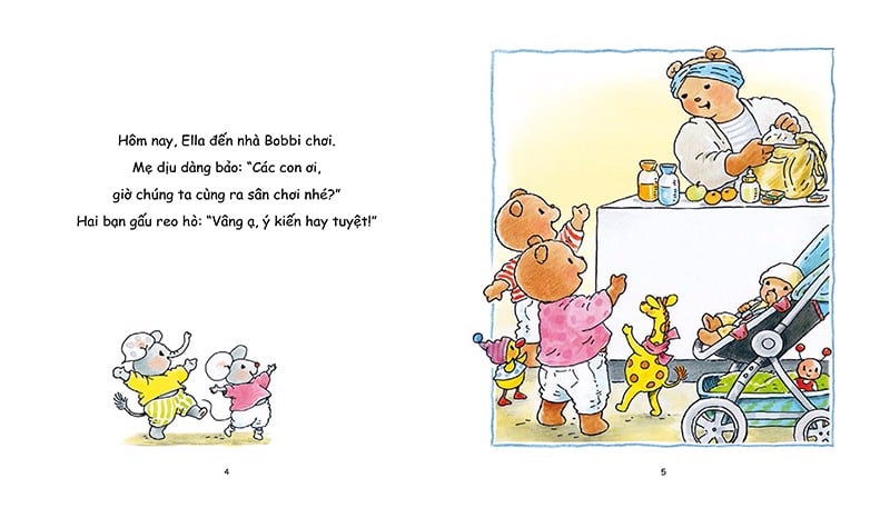 gấu bobbi đến sân chơi