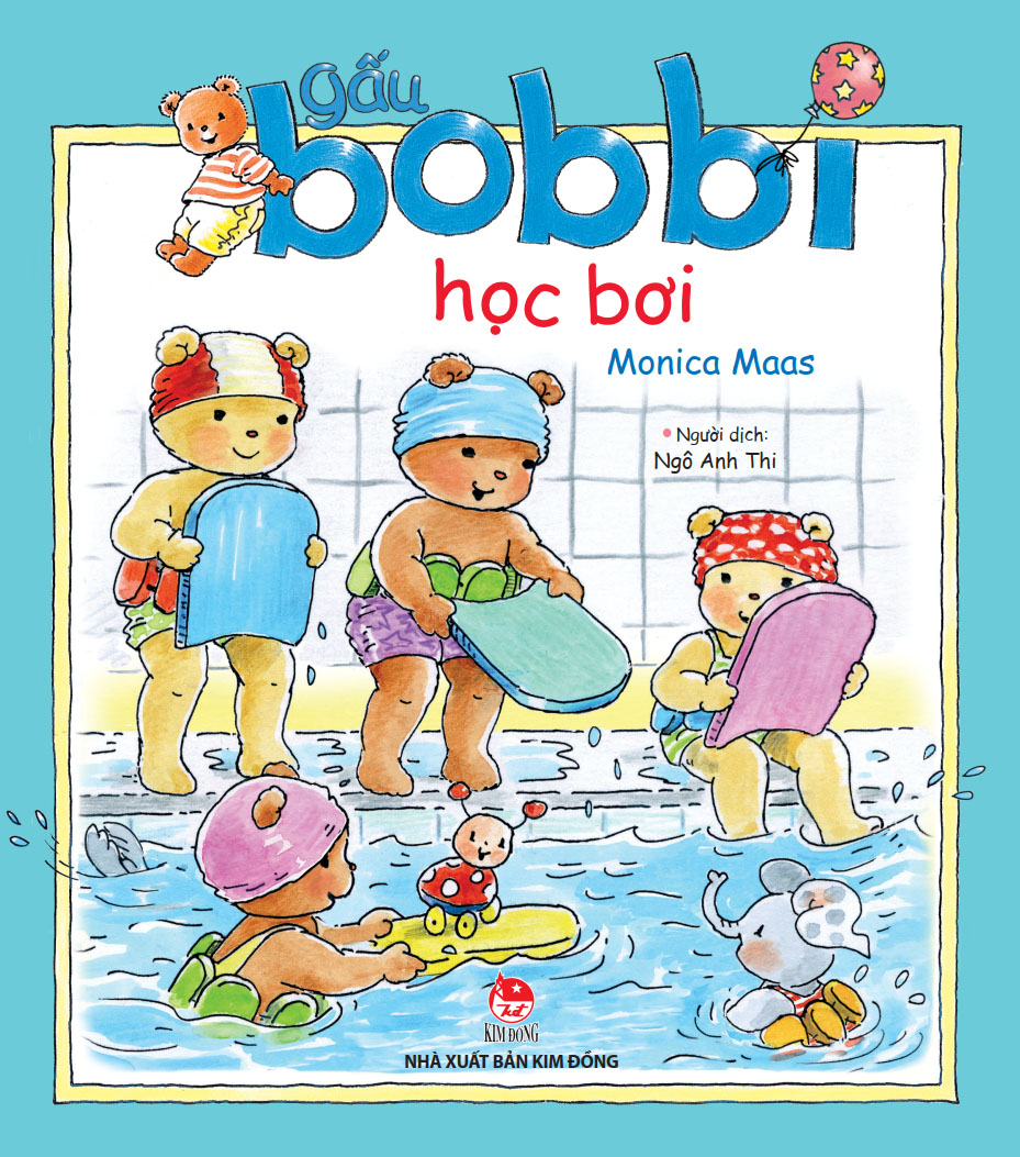 gấu bobbi học bơi