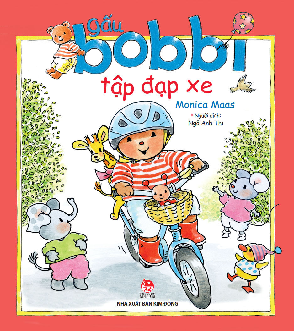 gấu bobbi tập đạp xe